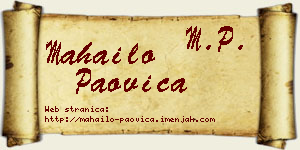 Mahailo Paovica vizit kartica